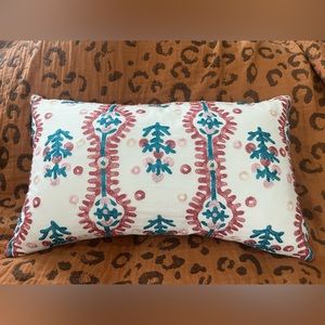 BALLARD DESIGNS EMBROIDERED PILLOW